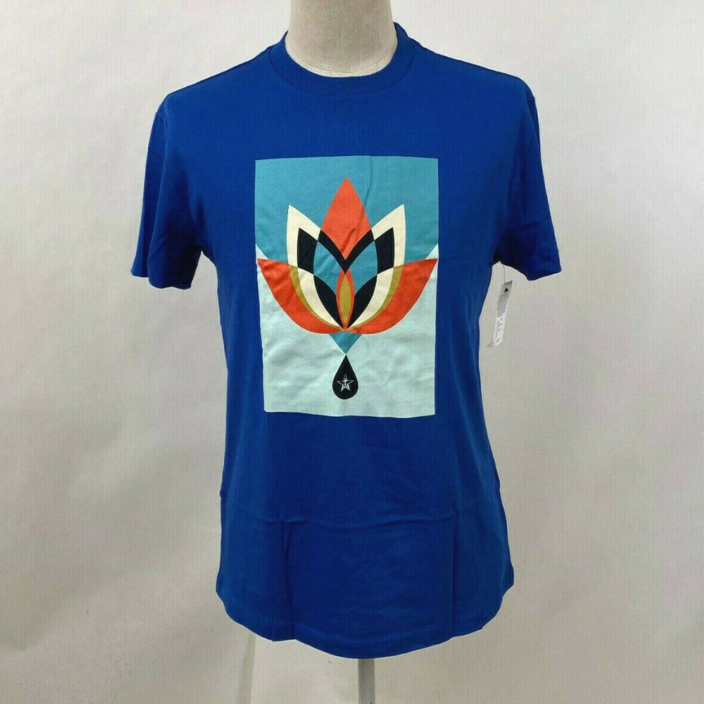 Obey Recycled Organic T-Shirt Geometric Flower NWT